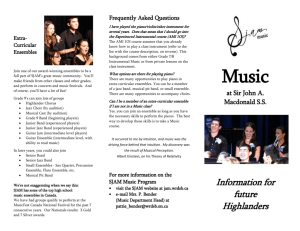 Music Courses at SJAM - Sir John A. Macdonald Secondary School