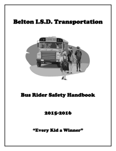 Bus Rider Handbook - Belton Independent School District