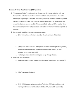 Preschool Classroom Set up Checklist