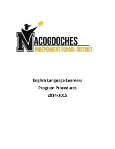 BESL Procedures - Nacogdoches Independent School District