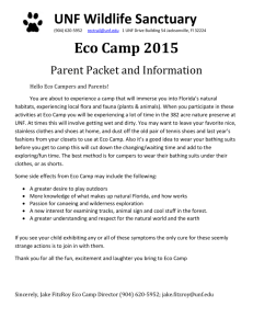 Printable Eco Camp Parent Packet