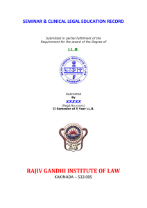 Rajiv Gandhi Instititute of LawLLB 5 YR Ist year