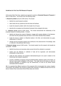 PhD Research Proposal Guidelines: First Year Students