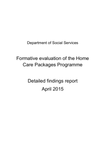 Formative evaluation of the Home Care Packages Programme