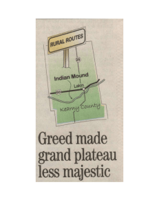 Greed made grand plateau less majestic