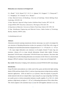 Dislocation core structures in Si-doped GaN S. L. Rhode1, #, M. K.