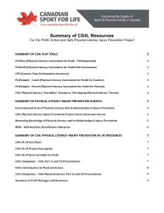 Summary of CS4L PLAY Tools