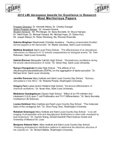 Award Winner`s List - University of Missouri