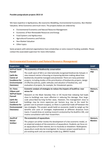 Environmental Economics and Natural Resource Management