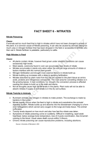 Fact Sheet 6 – Nitrates