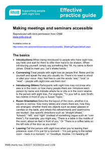 Making meetings and seminars accessible