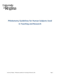 Phlebotomy Guidelines for Human Subjects Used in Teaching