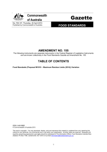 word 137 kb - Food Standards Australia New Zealand