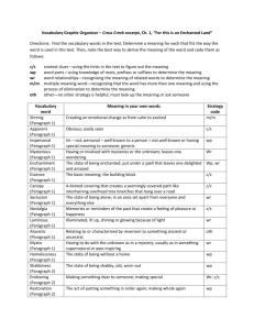 Vocabulary Graphic Organizer Answer Key