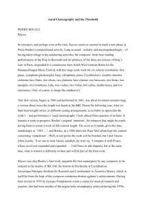 Programme essay for Salzburg 2015, Boulez