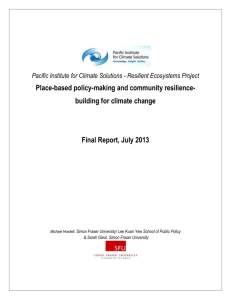 Final Report, July 2013 - Pacific Institute for Climate Solutions