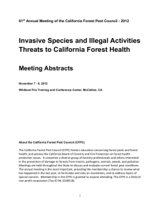 CPFC 2012 Book of Abstracts - California Forest Pest Council