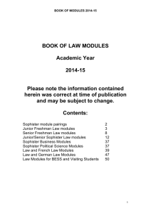 Book of Modules for 2014-15