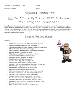 MYP Science – Laboratory report format