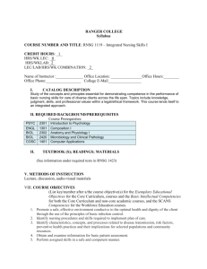 RANGER COLLEGE Syllabus COURSE NUMBER AND TITLE