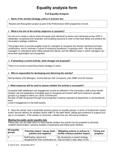 Equality analysis form - University of the West of England