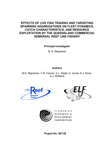 Effects of live fish trading and targeting spawning aggregations on