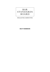 bcat handbook - Bar Standards Board