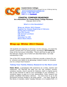 Wrap-up: Winter 2013 Classes