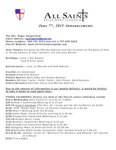 June 7 th , 2015 Announcements