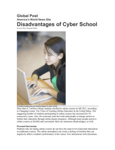 Disadvantages of Cyber School