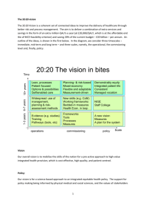 The 20:20 vision - Cumberland Initiative
