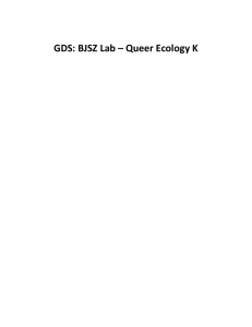 Queer Ecology K - Georgetown Debate Seminar 2014