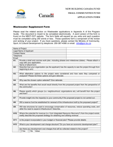 Wastewater Supplement Form