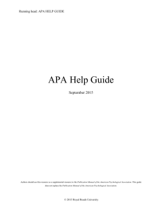 APA Help Guide - Media not found | Royal Roads University