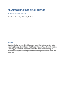 BLACKBOARD PILOT FINAL REPORT