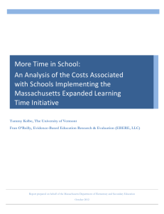Cost Analysis of Expanded Learning Time Initiative