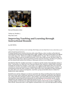Lee Tieltel Article on Instructional Rounds