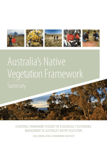 Australia`s Native Vegetation Framework