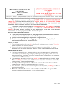 Articulation Agreement Template