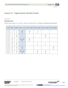 Algebra II Module 2, Topic B, Lesson 17: Student Version