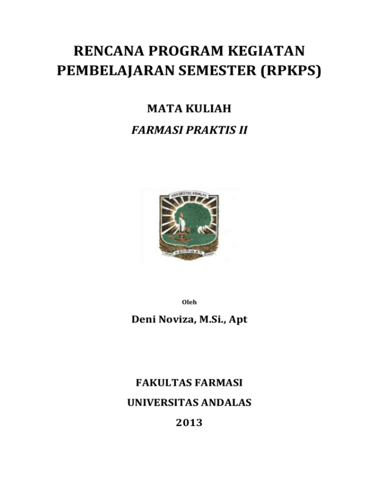 Rencana Program Kegiatan Pembelajaran Semester (rpkps)