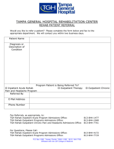 tampa general hospital rehabilitation center rehab patient referral