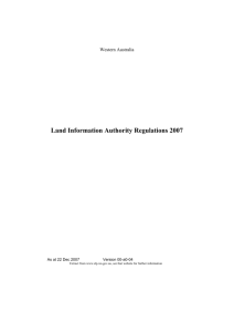 Land Information Authority Regulations 2007