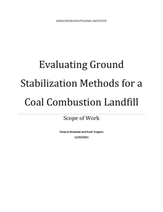 Evaluating Ground Stabilization Methods for a Coal Combustion