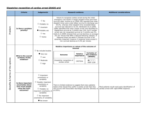 Dispatcher recognition of cardiac arrest GRADE grid (27-01