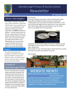 Newsletter 18.09.15 - Gainsborough Primary and Nursery School