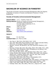 bachelor of science in forestry
