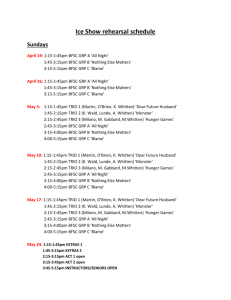 Show Practice Schedule