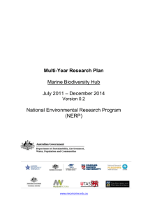 Multi-Year Research Plan Marine Biodiversity Hub