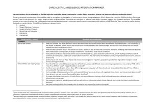 Application of CARE Australia Resilience Integration Marker